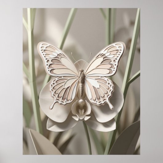 Kartonvlinderorchidee Poster (Voorkant)