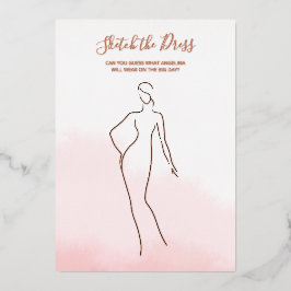 Kartspel met folie voor een bruidsfeest. folie uitnodiging