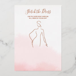 Kartspel met folie voor een bruidsfeest. folie uitnodiging