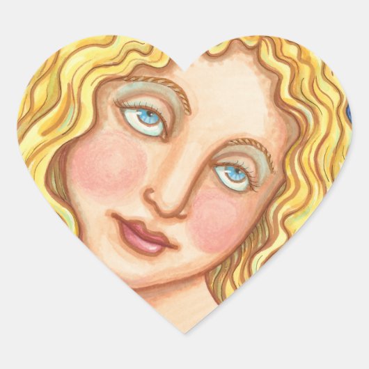 KARTSTICKERS VOOR APPEN EN EVE FOLK HART STICKER (Voorkant)