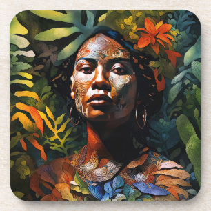 "Karuma" Oerwoud Dream - Vrouwen in het Amazonegeb Bier Onderzetter