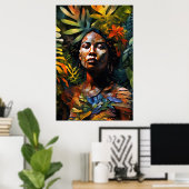 "Karuma" Oerwoud Dream - Vrouwen in het Amazonegeb Poster (Thuiskantoor)