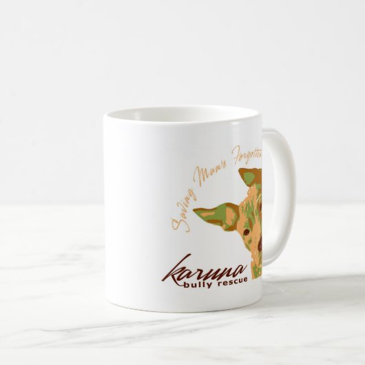karuna bully rescue LARGE koffiemok (Voorkant rechts)