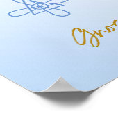 Karuna Reiki Gnosa Mandala Sky Blue Poster (Hoek)