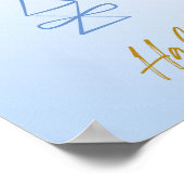 Karuna Reiki Halu Mandala Sky Blue Poster (Hoek)