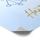 Karuna Reiki Harth Mandala Sky Blue Poster (Hoek)