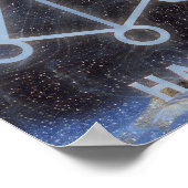 Karuna Reiki Harth Star Marble Blue Poster (Hoek)