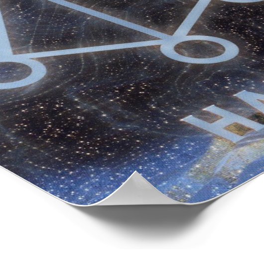 Karuna Reiki Harth Star Marble Blue Poster (Hoek)