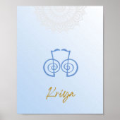 Karuna Reiki Kriya Mandala Sky Blue Poster (Voorkant)