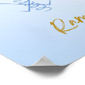 Karuna Reiki Rama Mandala Sky Blue Poster (Hoek)