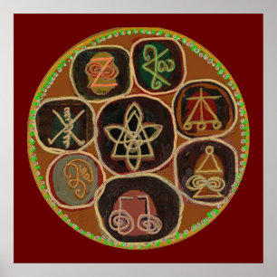 KARUNA Reiki Verwarmingssymbolen april 2011 Poster
