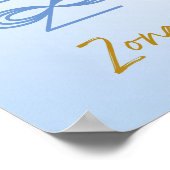 Karuna Reiki Zonar Mandala Sky Blue Poster (Hoek)