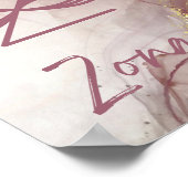 Karuna Reiki Zonar Roos Roze alcoholgat Inkt Glitt Poster (Hoek)