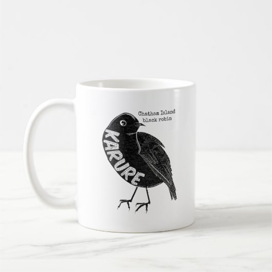 Karure Chatham Island black robin Koffiemok (Links)