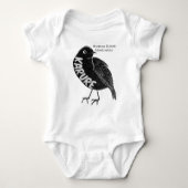 Karure Chatham Island black robin Romper (Voorkant)