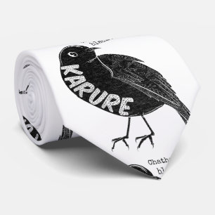 Karure Chatham Island black robin Stropdas