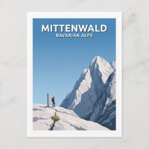 Karwendelbahn Bergstation Mittenwald Duitsland Briefkaart