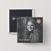 Karyl Ventresco Vierkante Button 5,1 Cm (Voorkant /achterkant)