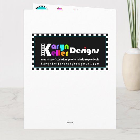 Karyn Keller Design voorbeeldkaart Kaart (Achterkant)