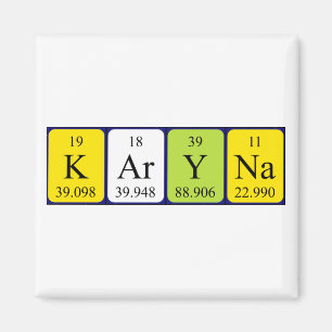 Karyna periodieke table name magnet