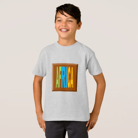 Kas-basisch T-shirt voor kind CHOCOLAT AFRICA (Voorkant volledig)