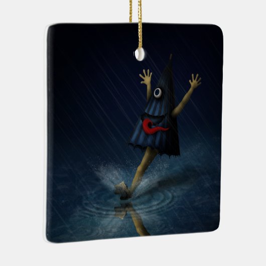 Kasa Obake Japanse parmbrella Ghost Rainy Day Keramisch Ornament (Rechts)