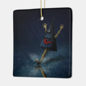 Kasa Obake Japanse parmbrella Ghost Rainy Day Keramisch Ornament (Links)