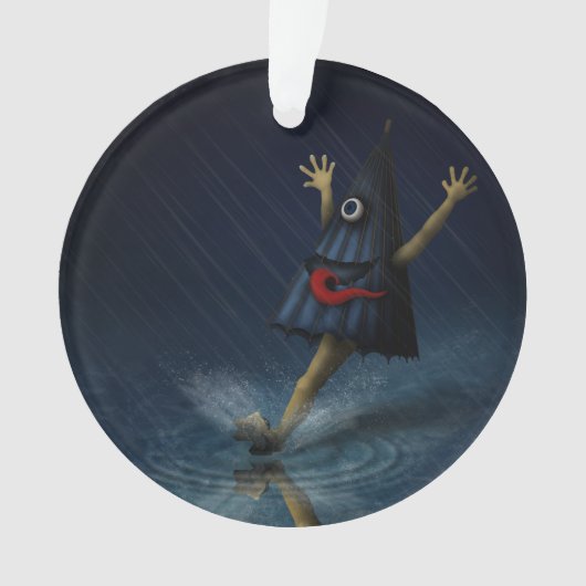 Kasa Obake Japanse parmbrella Ghost Rainy Day Ornament (voorkant)