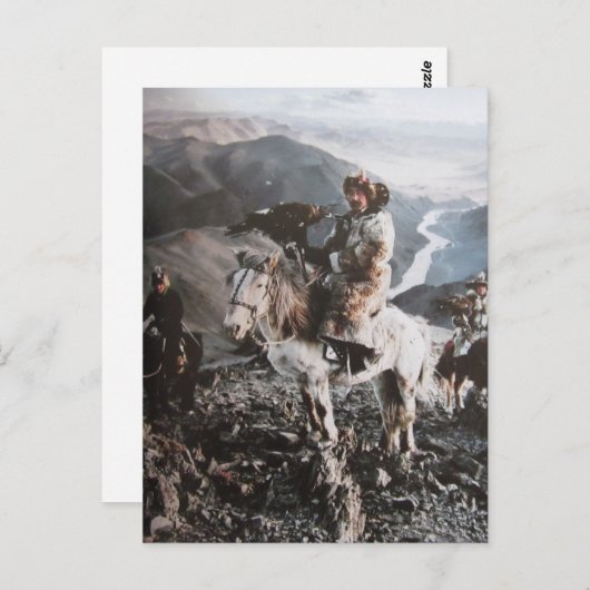 Kasachen von der Mongolei- Postkarte Briefkaart (Voorkant / Achterkant)