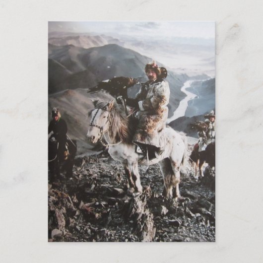 Kasachen von der Mongolei- Postkarte Briefkaart (Voorkant)