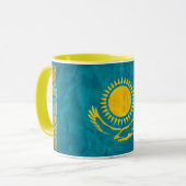" Kasachstan: 1992/heute - Flaggen Design KAFFEE Mok (Voorkant links)