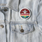 Kasachstan Kasachisch Schweizer Schweiz Baum Ronde Button 5,7 Cm (In situ)
