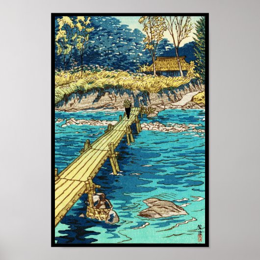 Kasamatsu Shiro Musashi Arashiyama shin hanga Poster (Voorkant)