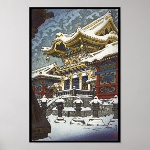 Kasamatsu Shiro Snow at Yomei Gate in Nikko Poster