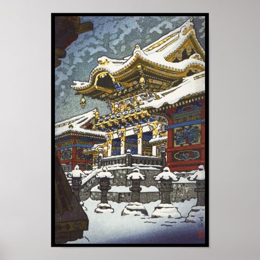 Kasamatsu Shiro Snow at Yomei Gate in Nikko Poster (Voorkant)