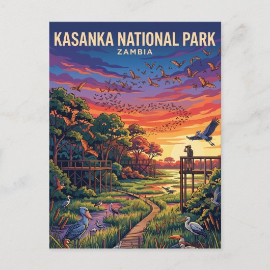 Kasanka National Park Zambia Briefkaart (Voorkant)