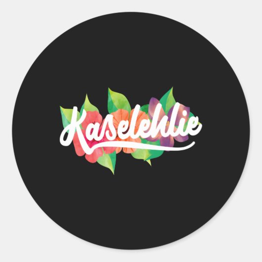 Kaselehlie Pohnpei Micronesia Ronde Sticker (Voorkant)