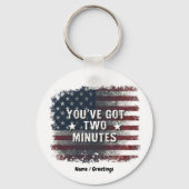 Kash Patel "You've Got Two Minutes" Interview Cita Sleutelhanger (Voorkant)