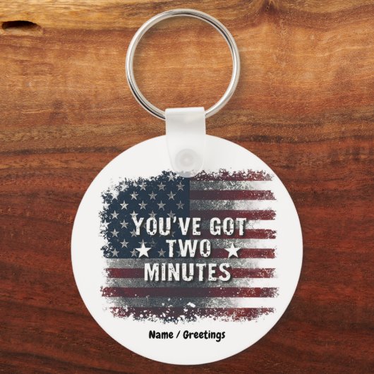 Kash Patel "You've Got Two Minutes" Interview Cita Sleutelhanger (Voorkant)