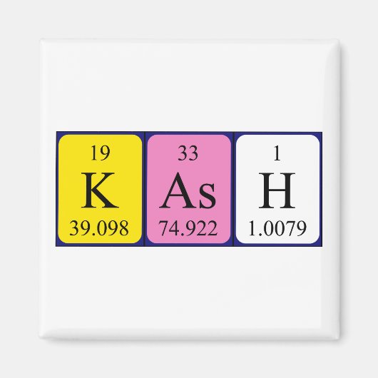 Kash periodieke tabel naam magneet (Voorkant)