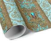 Kashafaye Elegant Victoriaans Glossy Monogram Cadeaupapier (Rol Hoek)