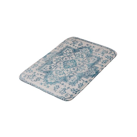 Kashan Poshti Central Persian Rug Print Badmat (Gekanteld)