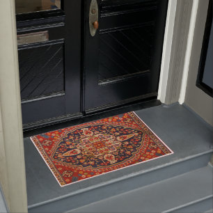 Kashan Poshti Central Persian Rug Print Deurmat