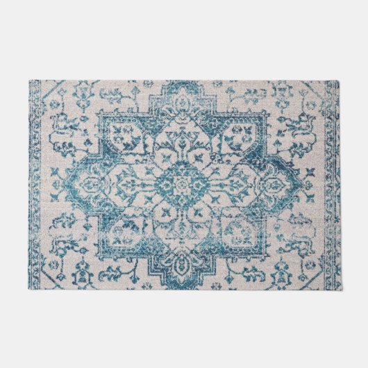 Kashan Poshti Central Persian Rug Print Deurmat (Voorkant)