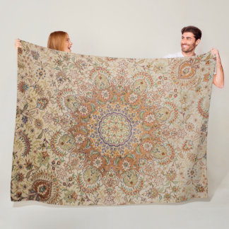 Kashan Poshti Central Persian Rug Print Fleece Deken