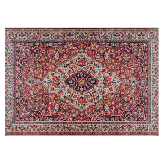 Kashan Poshti Central Persian Rug Print Snijplank (Voorkant)