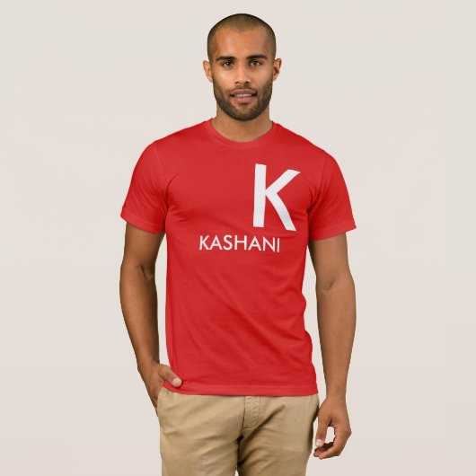 KASHANI Mannen Basic Bella Canvas T-Shirt (Voorkant volledig)