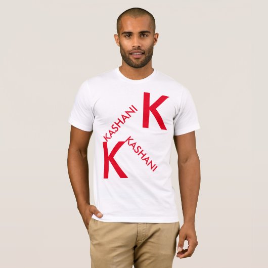 KASHANI Mannen Basic Bella Canvas T-Shirt (Voorkant volledig)