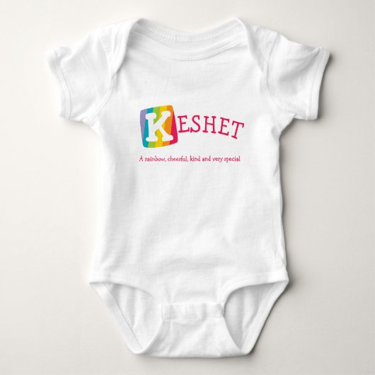 Kashet unisex-regenboognaam betekent romper (Voorkant)