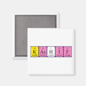 Kashif periodieke tabelnaam magneet (Voorkant / Achterkant)